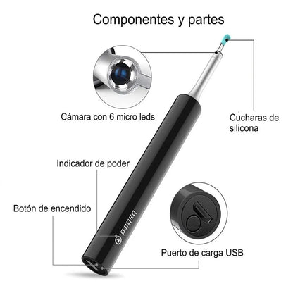 EARSCAN360™ | LIMPIADOR DE OIDOS CON CÁMARA + 🎁KIT DE 8 PIEZAS PARA LIMPIEZA